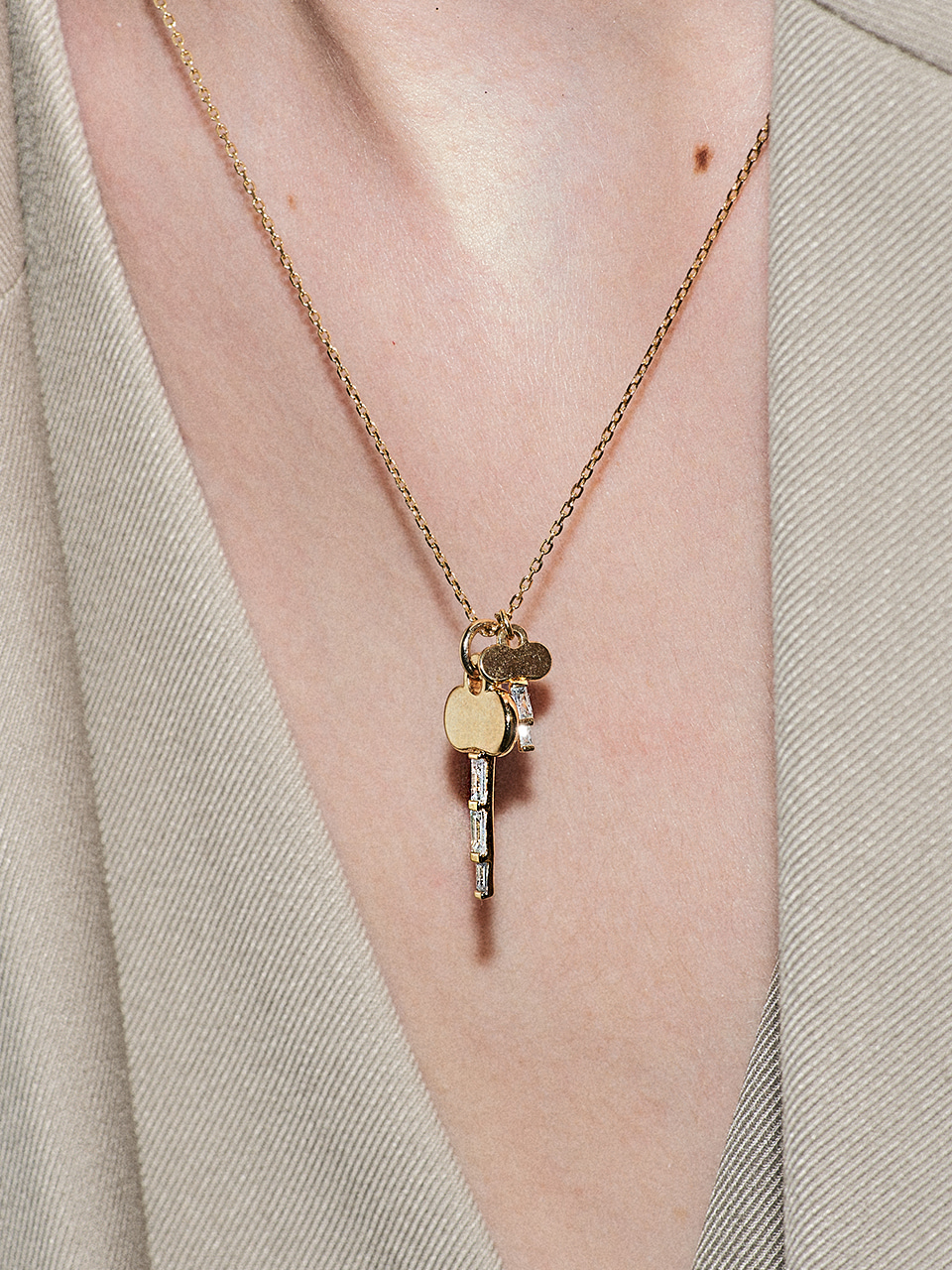 [김태리 착용][silver925]glisten key necklace