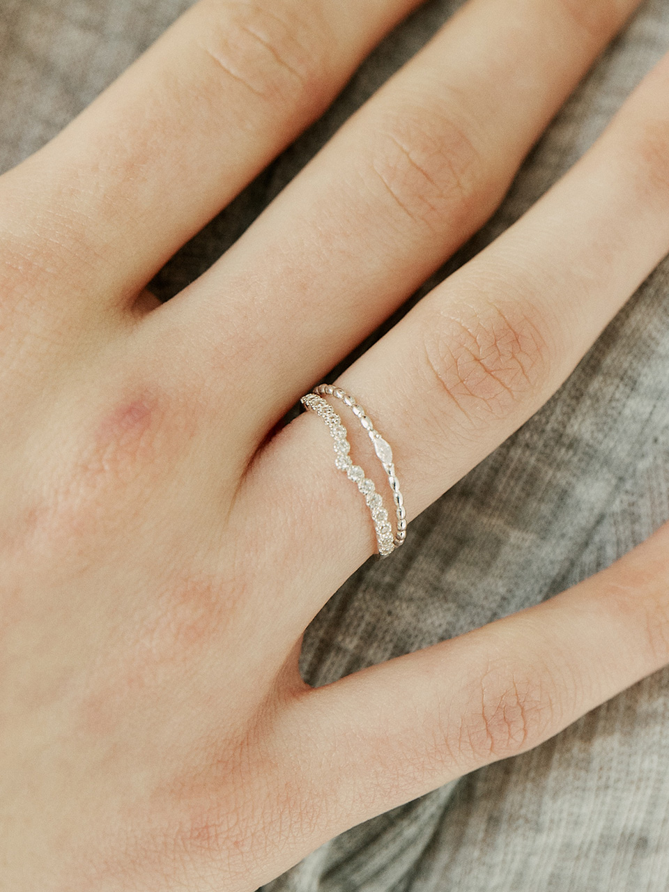 [태연 착용] [silver925]slim shine ring