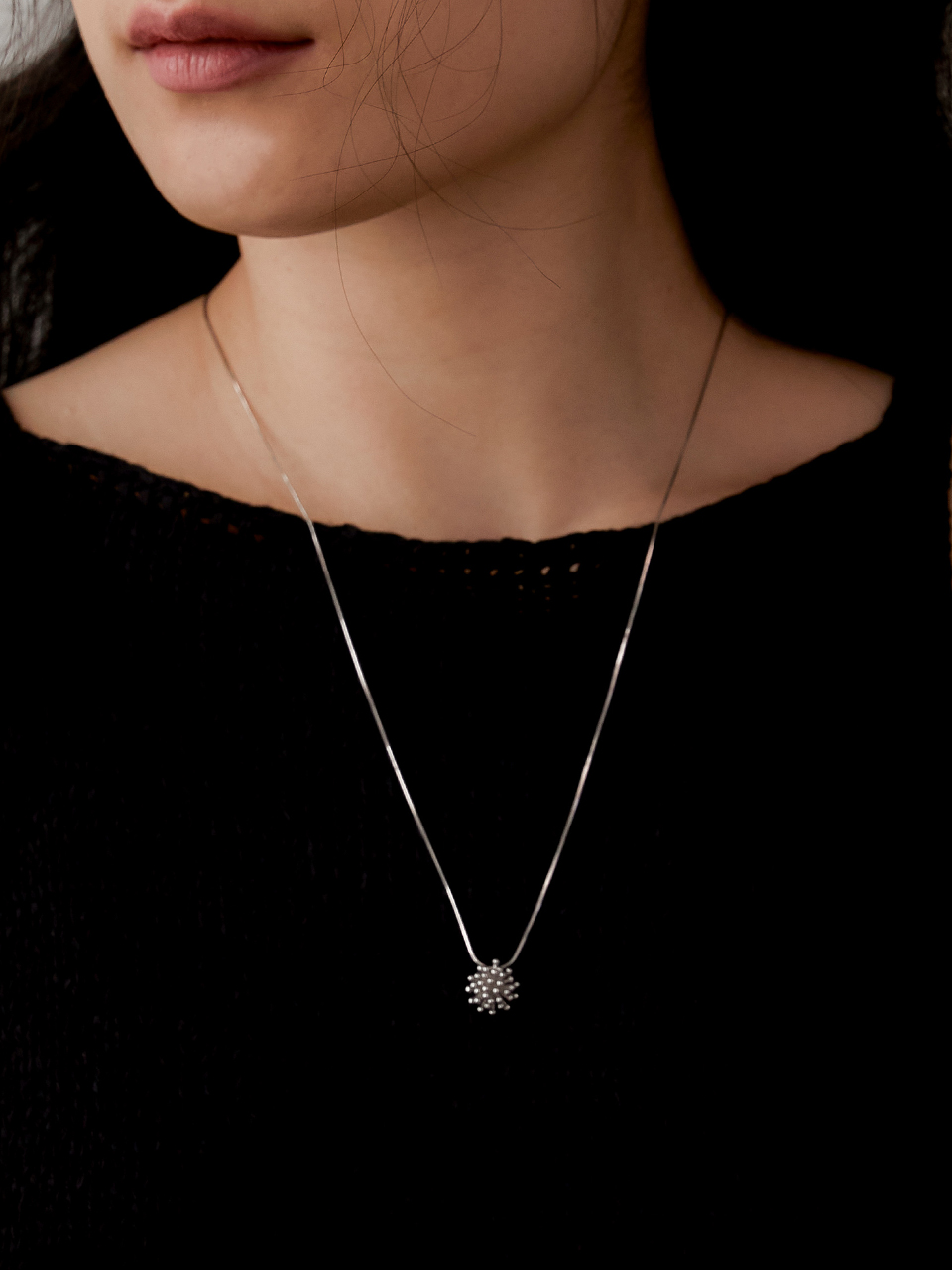 [silver925]Bloom snake chain necklace
