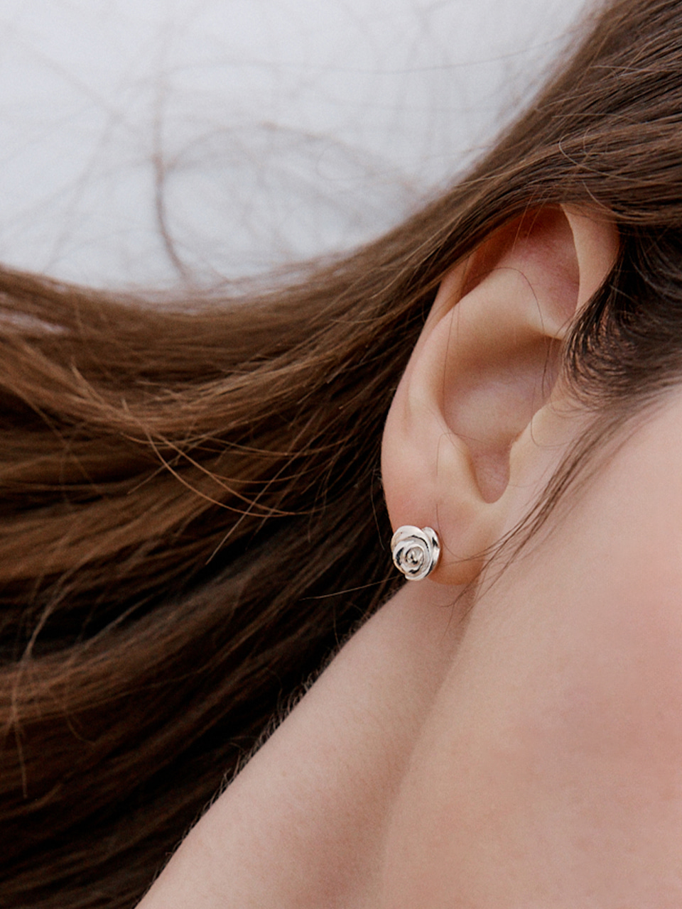 [silver925]plumpy rose earring